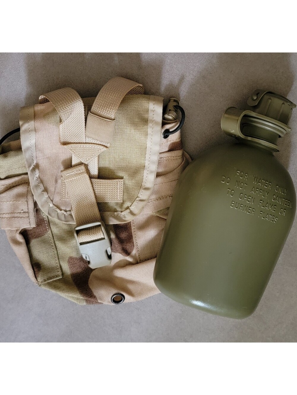 USGI MOLLE II 1 QT Canteen General Purpose Pouch Desert Camo w/ Canteen